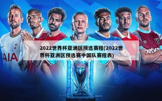 2022世界杯亚洲区预选赛程(2022世界杯亚洲区预选赛中国队赛程表)