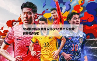 cba第二阶段赛程安排(cba第二阶段比赛开始时间)