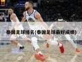 泰国足球排名(泰国足球最好成绩)